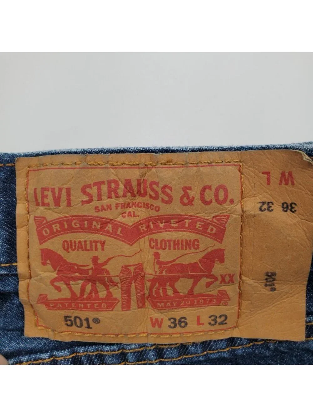 Levi's 501 Original Straight Leg Fit Jeans Denim Pants Men Size 36 x 32 NWT